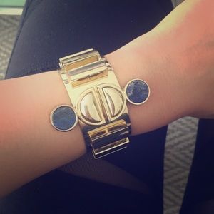 Chic gold and blue cuff!